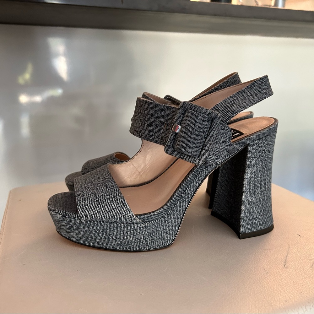 Nine West - suede shoes (denim textured look)